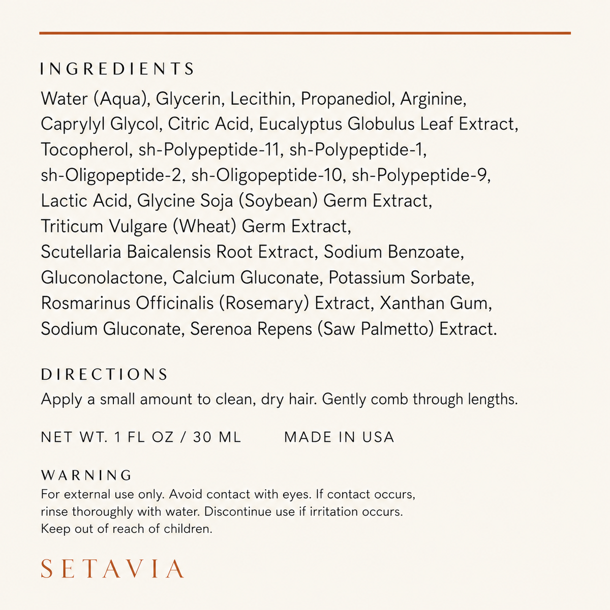 Setavia Peptide Hair Serum Pack of 3